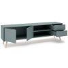 Zelený lakovaný TV stolek Marckeric Pisco 180 x 40 cm