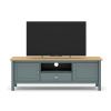 Zelený dřevěný TV stolek Marckeric Misti 158 x 40  cm