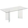 Skleněný jídelní stůl Kave Home Burano 200 x 90 cm