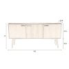 Hnědá komoda DUTCHBONE Juju High 150 x 40 cm