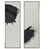 Černobílý abstraktní obraz Miotto Isania Dark 150 x 50 cm
