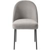 Šedá sametová jídelní židle Unique Furniture Creston