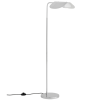 Stříbrná kovová stojací lampa AUDO WING 118 cm