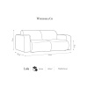 Béžová bouclé dvoumístná pohovka Windsor & Co Lola 170 cm