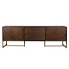 Hnědý dřevěný TV stolek DUTCHBONE Class 180 x 45 cm