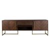Hnědý dubový TV stolek DUTCHBONE Class 180 x 45 cm