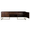 Hnědý dubový TV stolek DUTCHBONE Class 180 x 45 cm