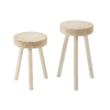 Set dvou dřevěných stoliček J-line Polone 56/45 cm