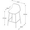 Černá plastová barová židle Unique Furniture Whitby 67,5 cm