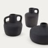 Set tří černých váz Kave Home Sofra 6/8/8 cm -fv-interier-25