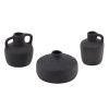 Set tří černých váz Kave Home Sofra 6/8/8 cm