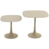 Set dvou béžových kovových odkládacích stolků J-line Iwore 41/49,5 cm