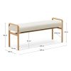 Dubová lavice Kave Home Macaret 120 cm
