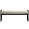 Černá dubová lavice Kave Home Macaret 120 cm