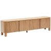 TV stolek Kave Home Salaya 200 cm x 40 cm s dřevěným dekorem