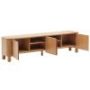 TV stolek Kave Home Salaya 200 cm x 40 cm s dřevěným dekorem
