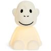 Bílá plastová dětská LED lampa Mr. Maria Monkey 23 cm