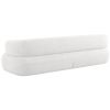 Bílá bouclé čtyřmístná pohovka Windsor & Co Aldrin 226 cm