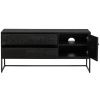 Černý dřevěný TV stolek Sinai 120 x 44 cm