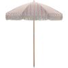 Bílý slunečník Umbra s geometrickým vzorem 190 cm