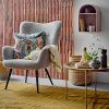 Šedé bouclé lounge křeslo Bloomingville Perry