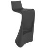 Matně antracitově šedá plastová barová židle WING 72 cm