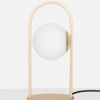 Bílo-zlatá skleněná stolní LED lampa Nova Luce Hook -fv-interier-25