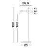 Opálově bílá skleněná stojací LED lampa Nova Luce Joline 150 cm