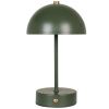 Tmavě zelená kovová stolní LED lampa Halle