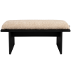 Černo-béžová bouclé lavice DUTCHBONE SHIHO 85 x 38 cm