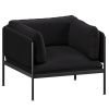 Černé čalouněné křeslo Toom