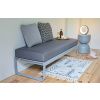 Bílá čalouněná lavice Fermob Bellevie 148 cm s citronově žlutou podnoží -fv-interier-25