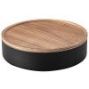 Černý kovový úložný box Yamazaki Rin II. 22 cm