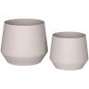 Set dvou pískově hnědých kovových květináčů Trofa Ø 20/25 cm