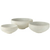 Set tří bílých keramických květináčů J-Line Draja Ø 69/58/48 cm