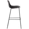 Černá plastová barová židle Kave Home Altea 75 cm