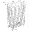 Černý kovový koš na prádlo Yamazaki Tower 55 l