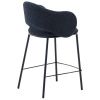 Modrá čalouněná barová židle Kave Home Maina 65 cm