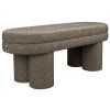 Hnědošedá bouclé lavice DUTCHBONE FERN 110 cm
