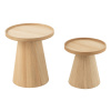Set dvou dřevěných odkládacích stolků J-line Munk 45/38,5 cm