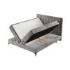 Šedá čalouněná postel boxspring AGGAZ 160 x 200 cm