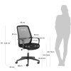 Černá látková kancelářská židle Kave Home Melva