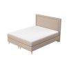 Béžová čalouněná postel boxspring CAVA 200 x 200 cm