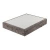 Hnědá čalouněná dvoulůžková postel HICKORY 140 x 200 cm s úložným prostorem
