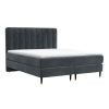 Antracitová sametová postel boxspring KOBBE 200 x 200 cm