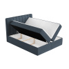 Modrá čalouněná postel boxspring SKYFALL 160 x 200 cm