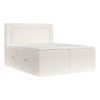 Světle béžová čalouněná postel boxspring IMAGINE 180 x 200 cm