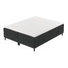 Antracitově šedá čalouněná postel boxspring MALTE 200 x 200 cm