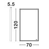 Zlaté závěsné zrcadlo s LED osvětlením Nova Luce Ambor 120 x 70 cm