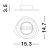 Bílé kovové nástěnné LED světlo Nova Luce Atena 15,3 cm